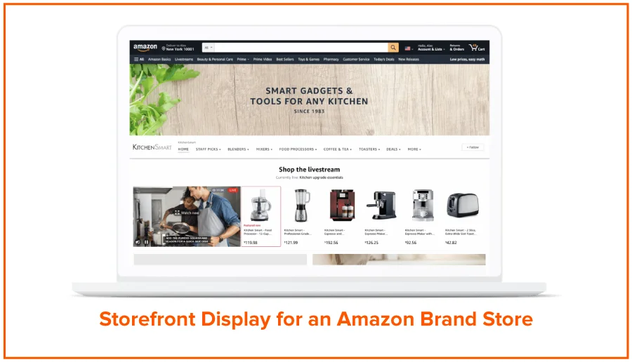 Storefront Display for an Amazon Brand Store